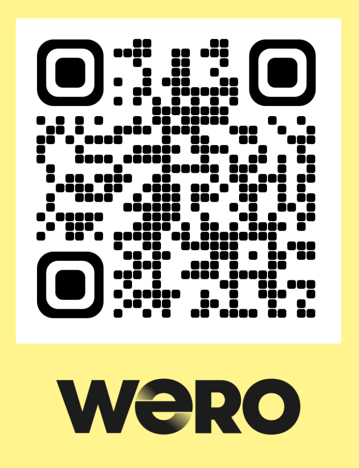 QR-Code für eine Überweisung mit dem europäischen Zahlungsdienstleister WERO.